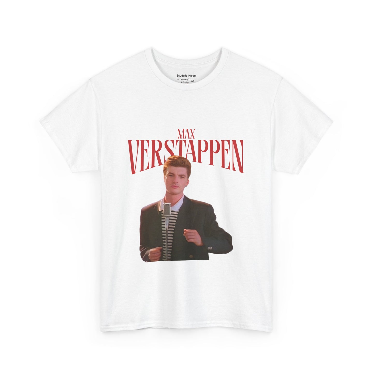 max verstappen X rick astley long awaited collaboration tee