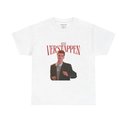 max verstappen X rick astley long awaited collaboration tee